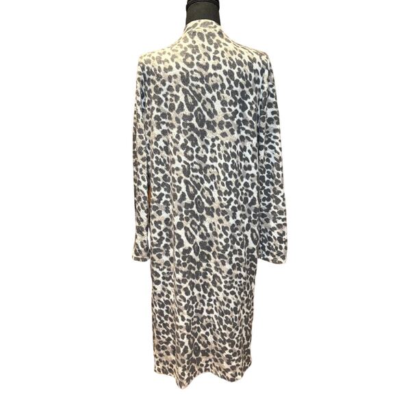 Women's Guess Long Leopard Print Sweater Duster, Long Sleeve, Size M, EUC - Picture 2 of 4